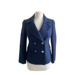 Banana Republic NWT Double Breasted Blazer/Jacket Navy Career Casual Size XS P